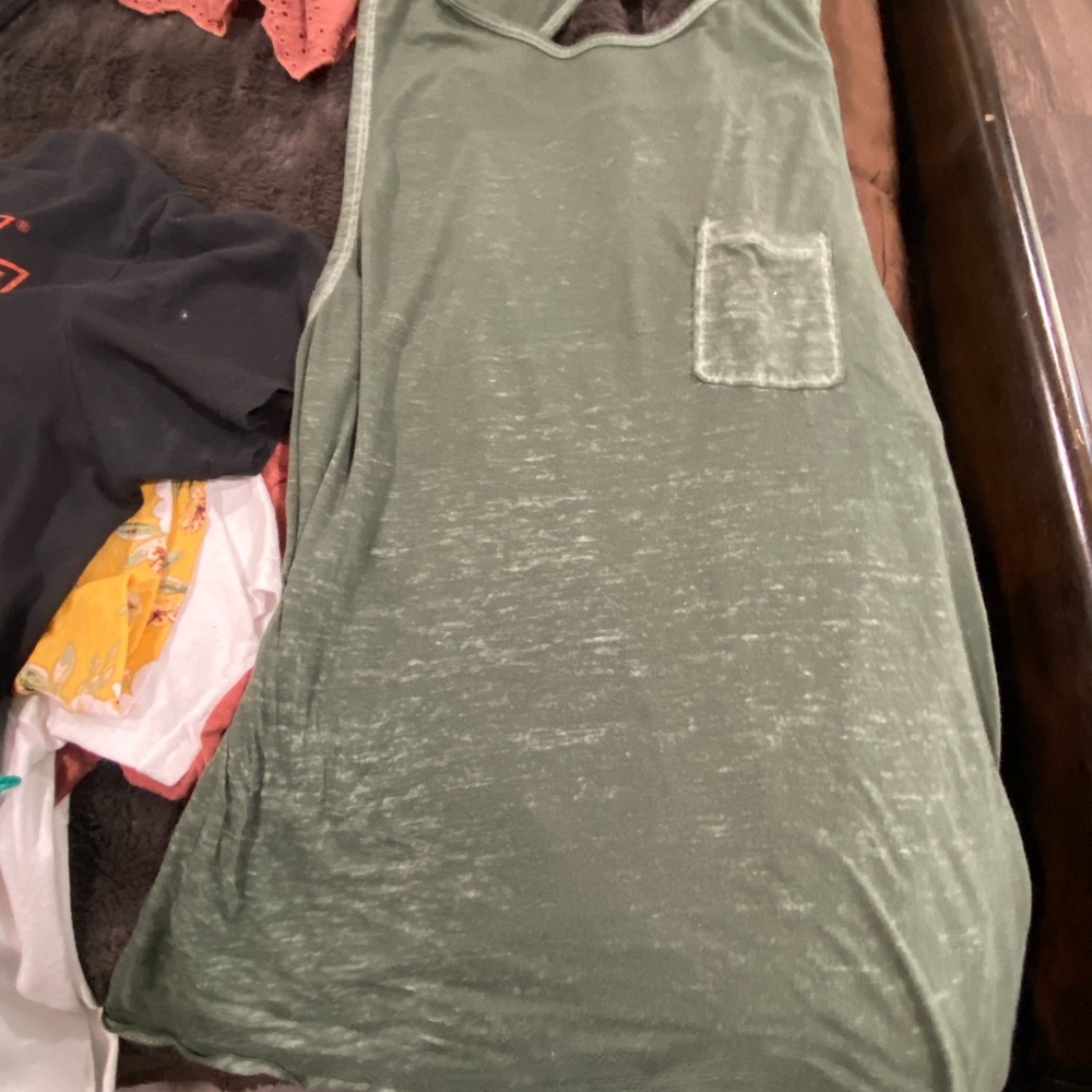 Green faded tank